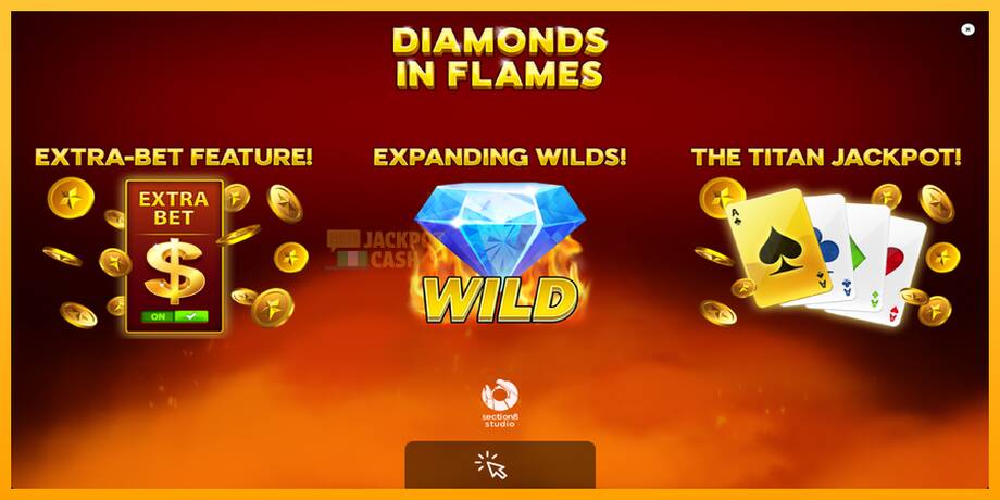 Diamonds in Flames машина за игри за пари, слика 1