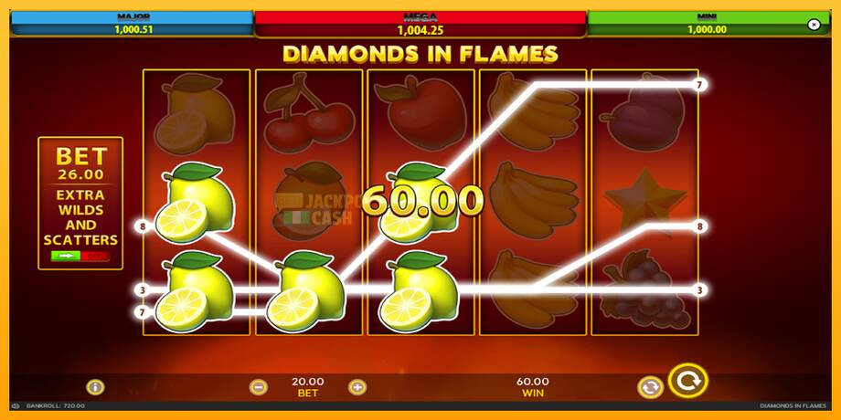 Diamonds in Flames машина за игри за пари, слика 3