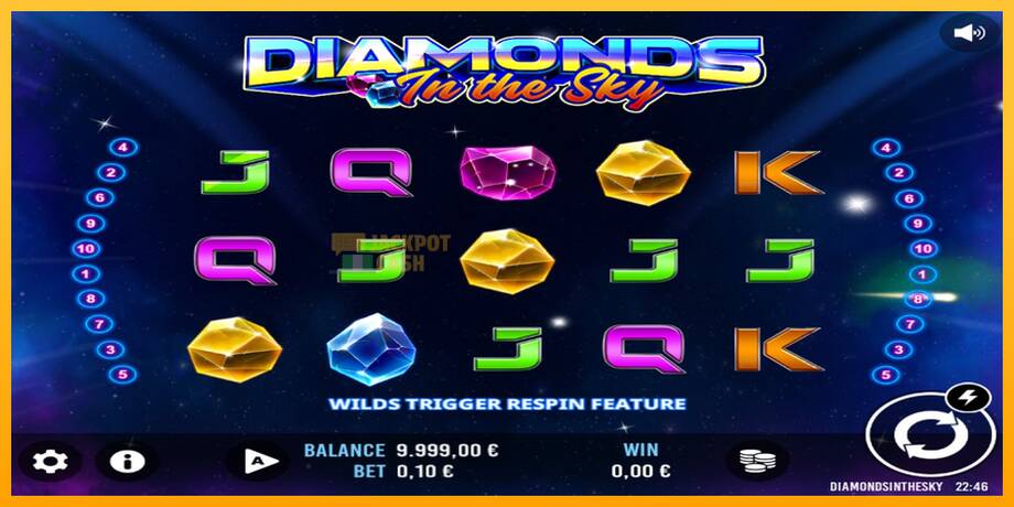 Diamonds In The Sky машина за игри за пари, слика 1