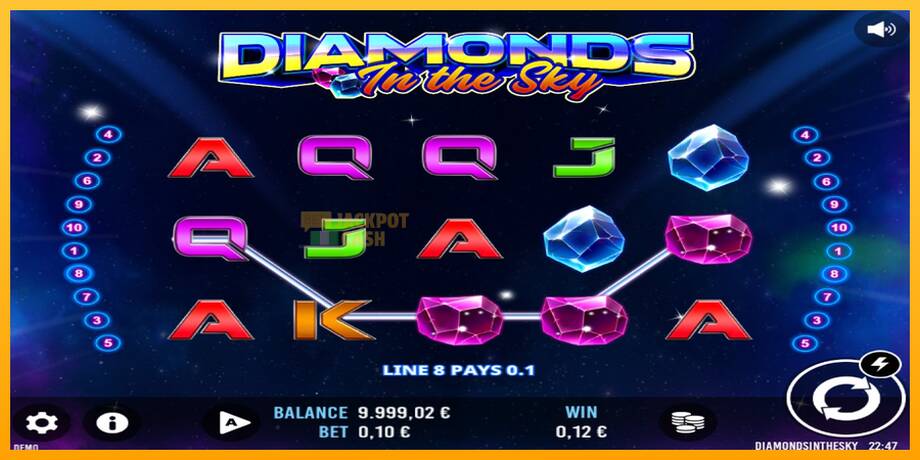 Diamonds In The Sky машина за игри за пари, слика 2