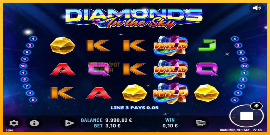 Diamonds In The Sky машина за игри за пари, слика 3