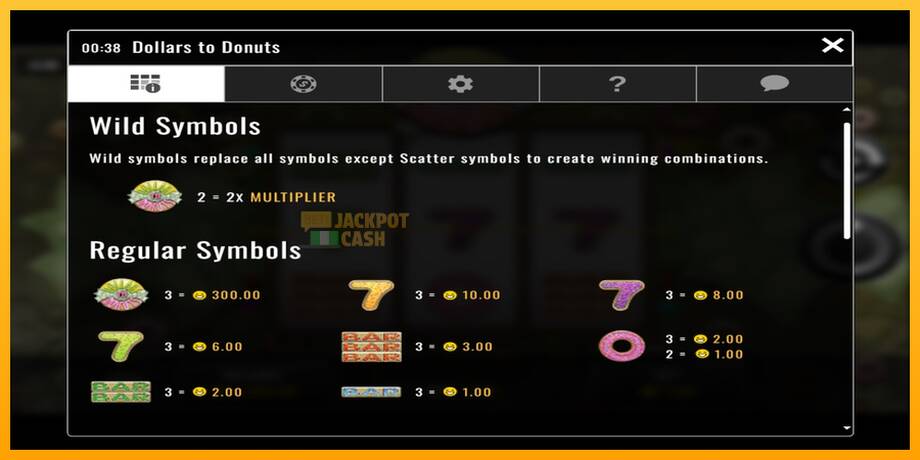 Dollars to Donuts машина за игри за пари, слика 3