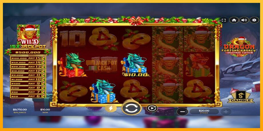 Dragon Fortune Frenzy Christmas Edition машина за игри за пари, слика 3