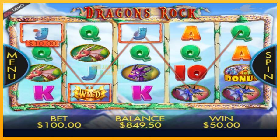 Dragons Rock машина за игри за пари, слика 3