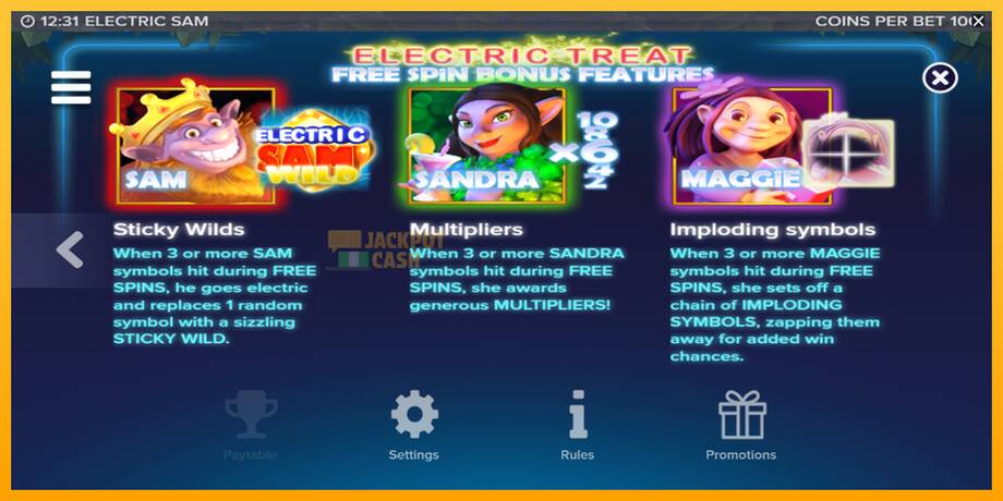 Electric Sam машина за игри за пари, слика 6