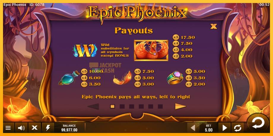 Epic Phoenix машина за игри за пари, слика 4