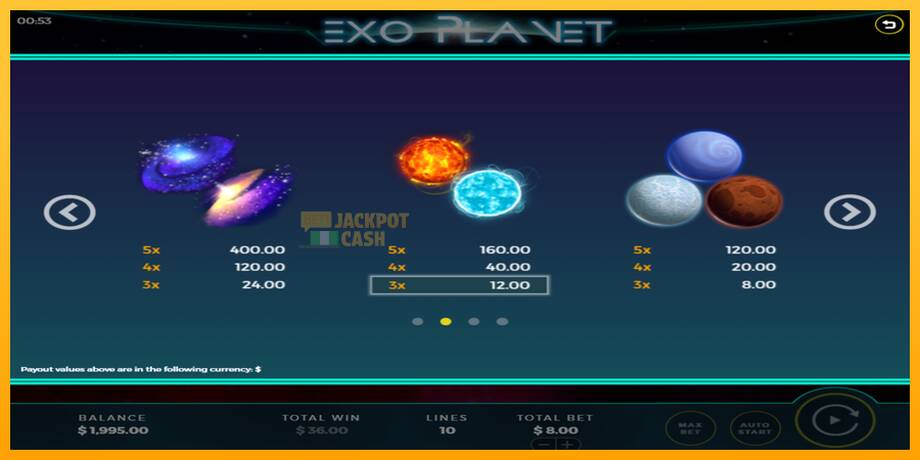 Exo Planet машина за игри за пари, слика 5