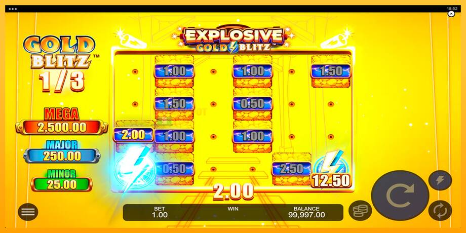 Explosive Gold Blitz машина за игри за пари, слика 3