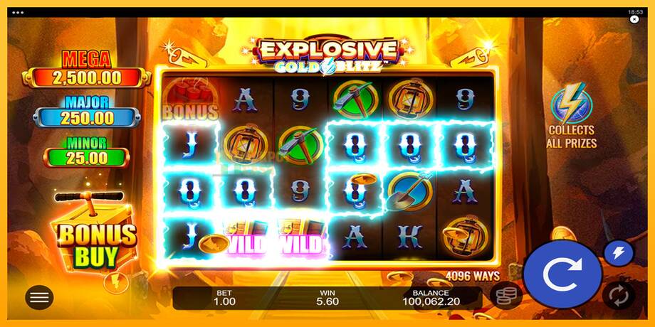 Explosive Gold Blitz машина за игри за пари, слика 5