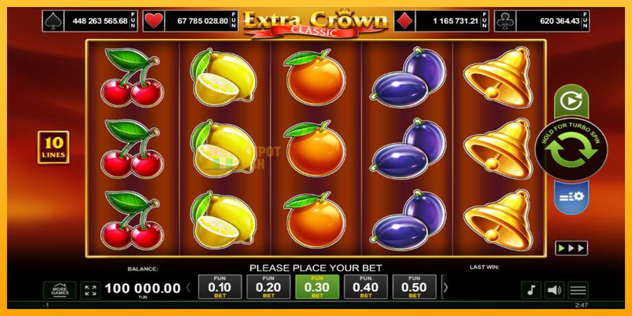 Extra Crown Classic машина за игри за пари, слика 1