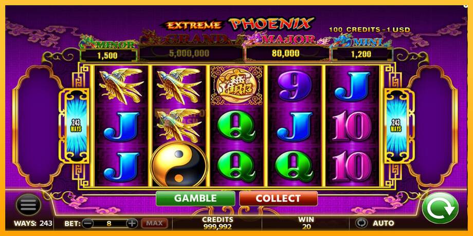 Extreme Phoenix машина за игри за пари, слика 1