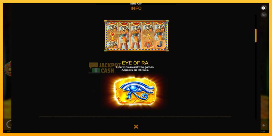 Eyes of Ra машина за игри за пари, слика 5