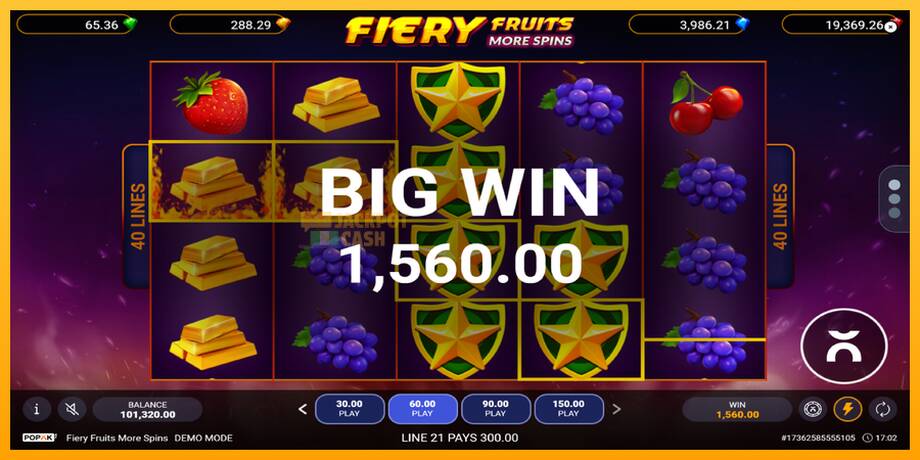 Fiery Fruits More Spins машина за игри за пари, слика 2