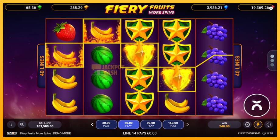 Fiery Fruits More Spins машина за игри за пари, слика 3