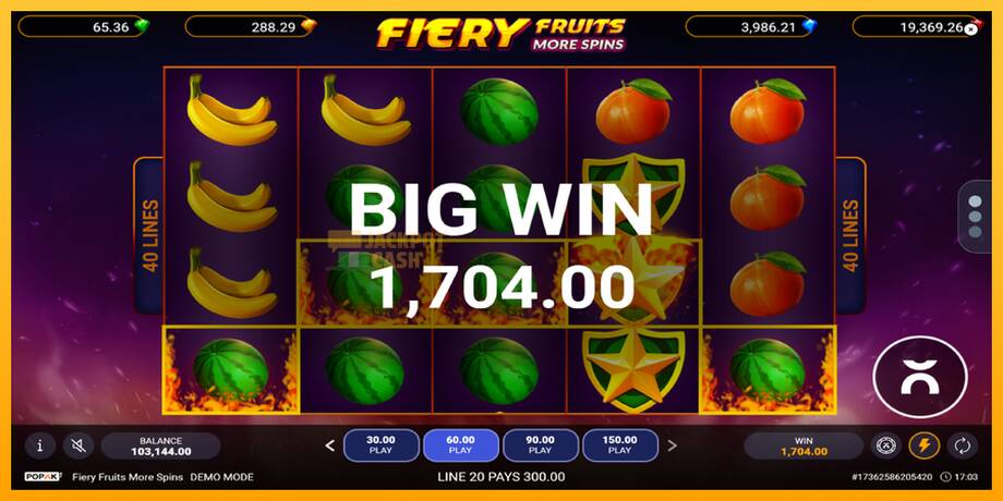 Fiery Fruits More Spins машина за игри за пари, слика 4