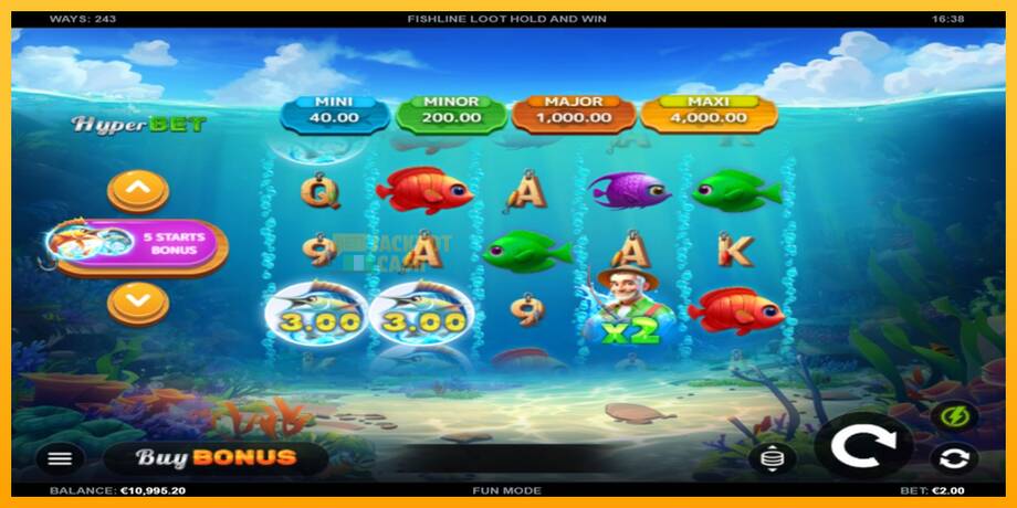 Fishline Loot Hold and Win машина за игри за пари, слика 2