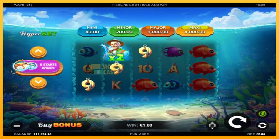 Fishline Loot Hold and Win машина за игри за пари, слика 3