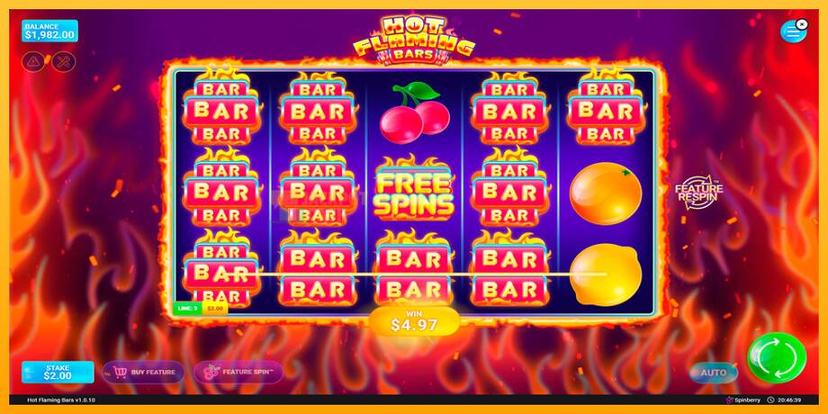 Flaming Bars машина за игри за пари, слика 2