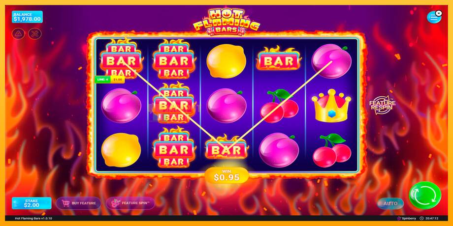 Flaming Bars машина за игри за пари, слика 3