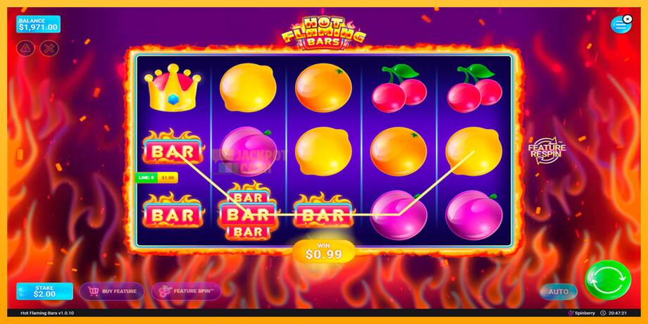 Flaming Bars машина за игри за пари, слика 4