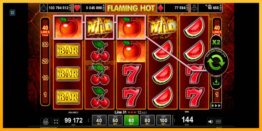 Flaming Hot машина за игри за пари, слика 7