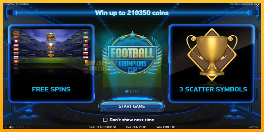 Football Champions Cup машина за игри за пари, слика 1