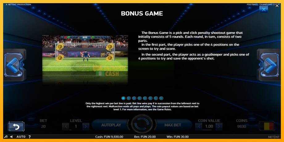 Football Champions Cup машина за игри за пари, слика 5