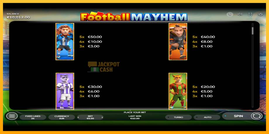 Football Mayhem машина за игри за пари, слика 5