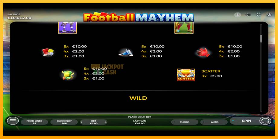 Football Mayhem машина за игри за пари, слика 6