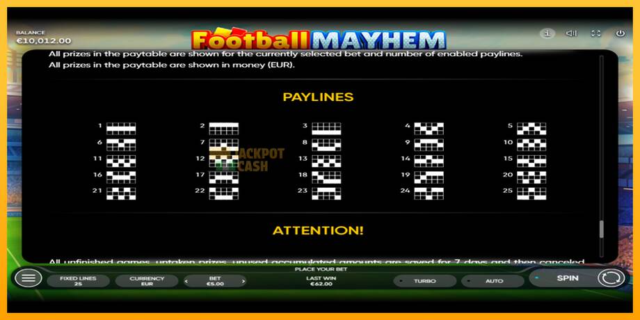 Football Mayhem машина за игри за пари, слика 7