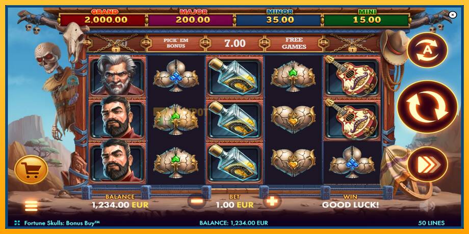 Fortune Skulls Bonus Buy машина за игри за пари, слика 2