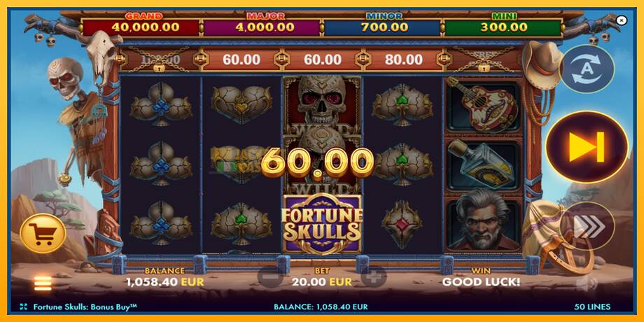 Fortune Skulls Bonus Buy машина за игри за пари, слика 3