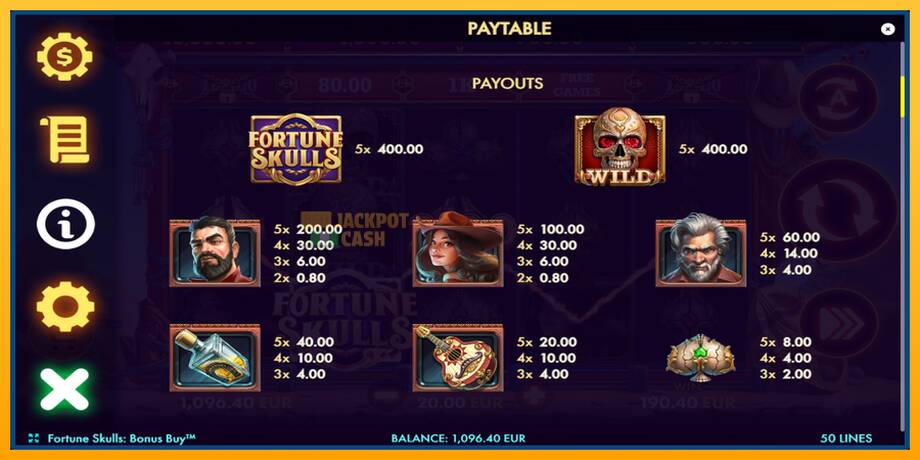 Fortune Skulls Bonus Buy машина за игри за пари, слика 6