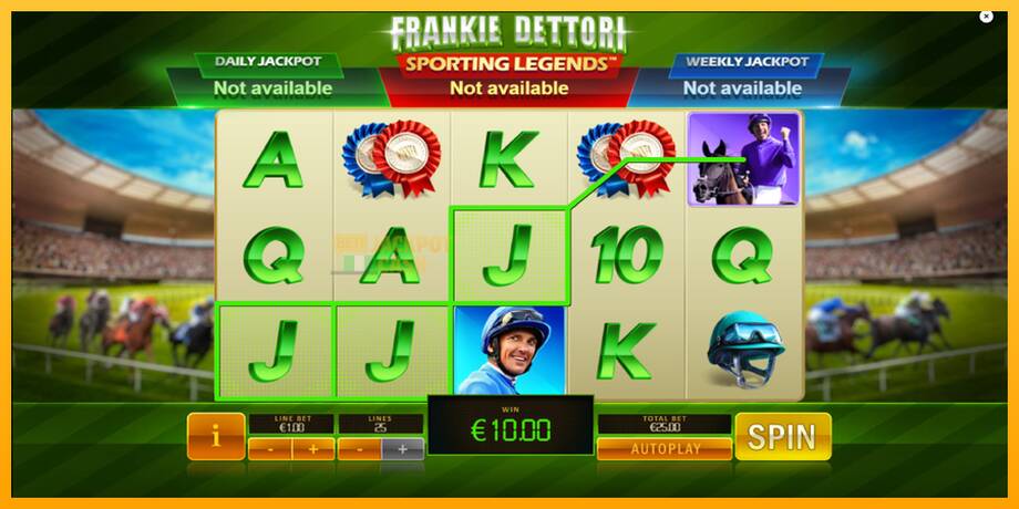 Frankie Dettori Sporting Legends машина за игри за пари, слика 4