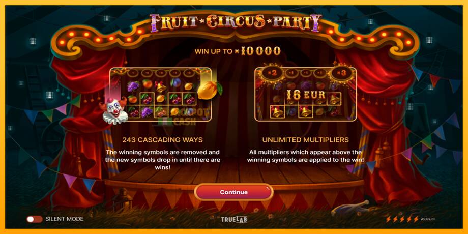 Fruit Circus Party машина за игри за пари, слика 1