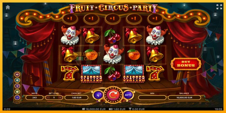 Fruit Circus Party машина за игри за пари, слика 2