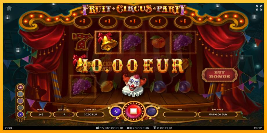 Fruit Circus Party машина за игри за пари, слика 4