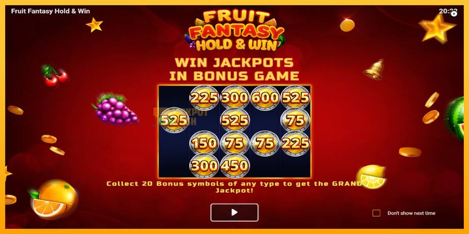 Fruit Fantasy Hold & Win машина за игри за пари, слика 1