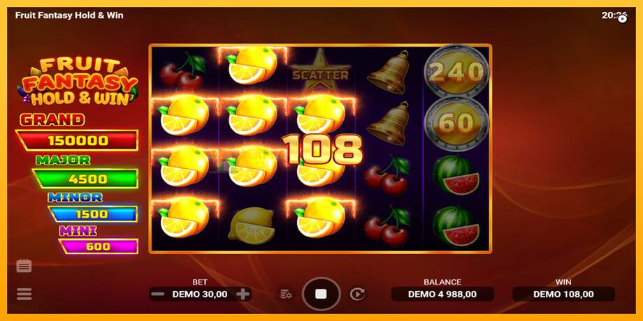 Fruit Fantasy Hold & Win машина за игри за пари, слика 3