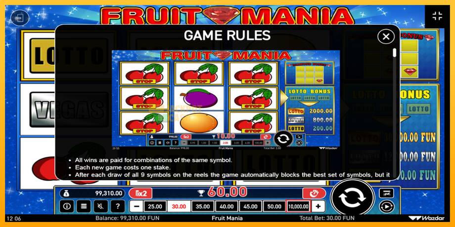 Fruit Mania машина за игри за пари, слика 6