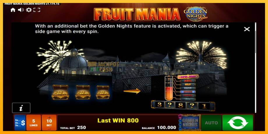 Fruit Mania Golden Nights машина за игри за пари, слика 5