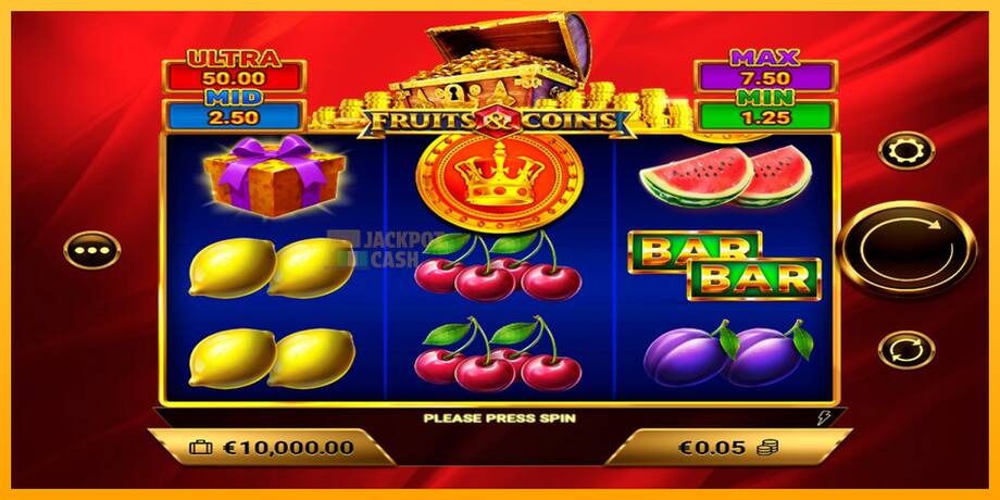 Fruits & Coins машина за игри за пари, слика 1