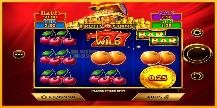 Fruits & Coins машина за игри за пари, слика 2