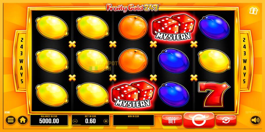 Fruity Gold 243 машина за игри за пари, слика 1