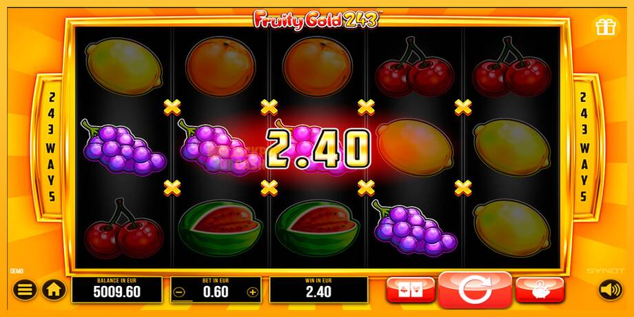 Fruity Gold 243 машина за игри за пари, слика 2