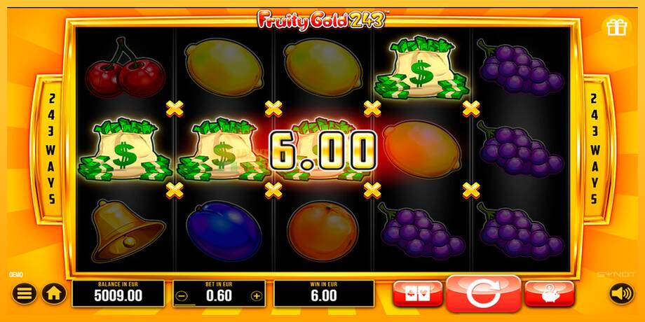 Fruity Gold 243 машина за игри за пари, слика 4