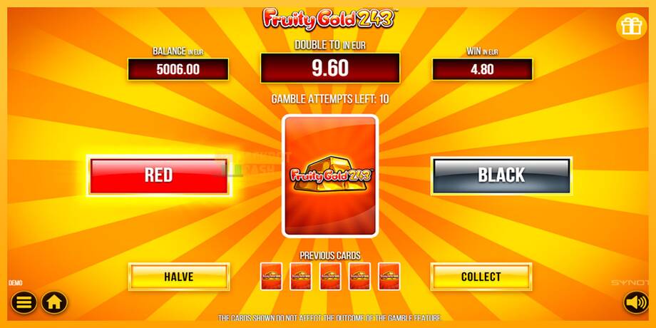 Fruity Gold 243 машина за игри за пари, слика 6