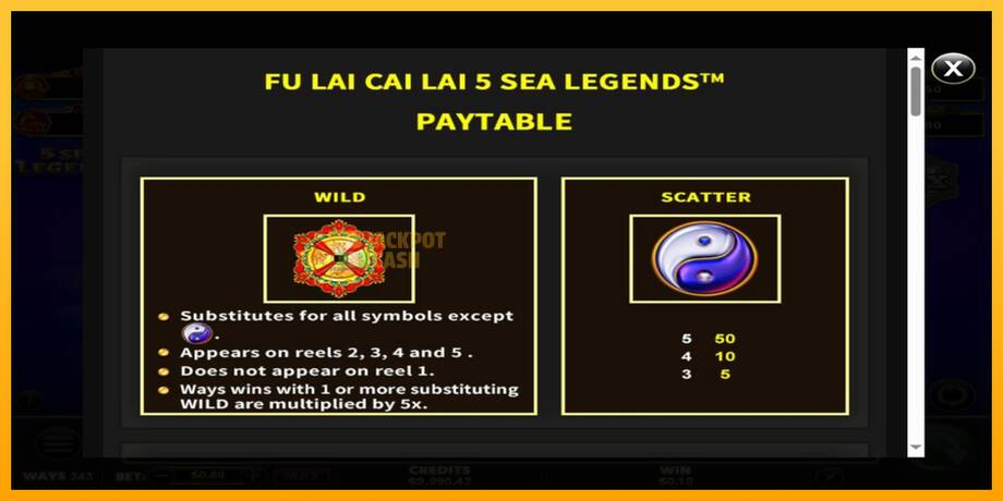 Fu Lai Cai Lai 5 Sea Legends машина за игри за пари, слика 5