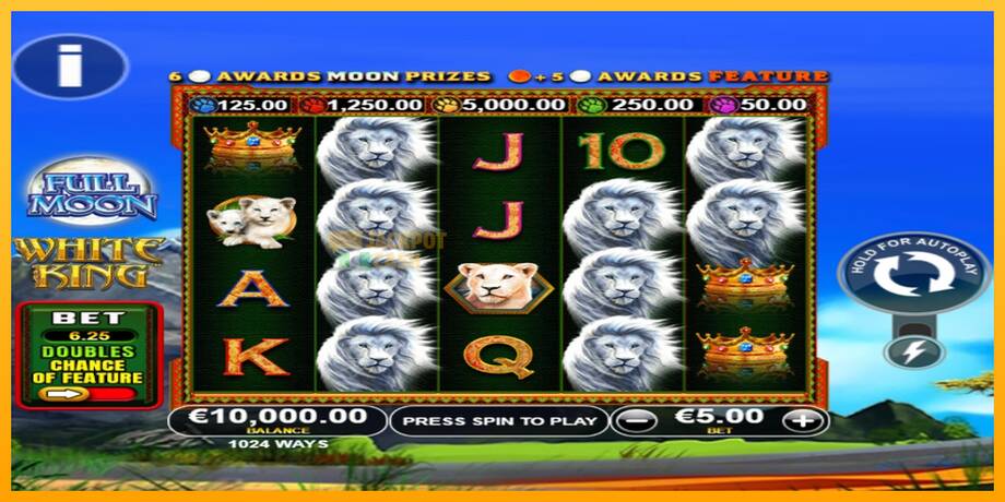 Full Moon: White King PowerPlay Jackpot машина за игри за пари, слика 1