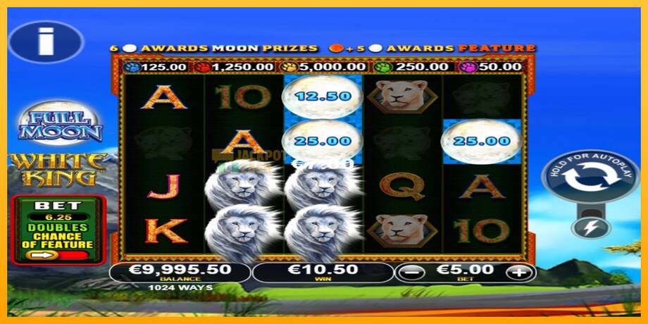 Full Moon: White King PowerPlay Jackpot машина за игри за пари, слика 2